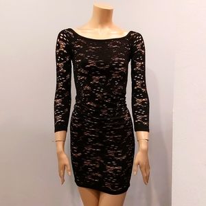 Guess fully lined black bodycon dress size XS